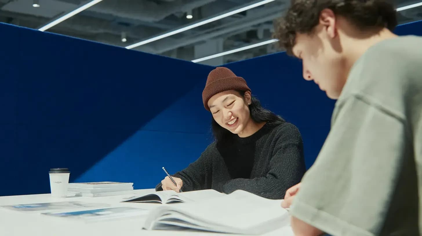 Des personnes enjouées travaillant côte à côte