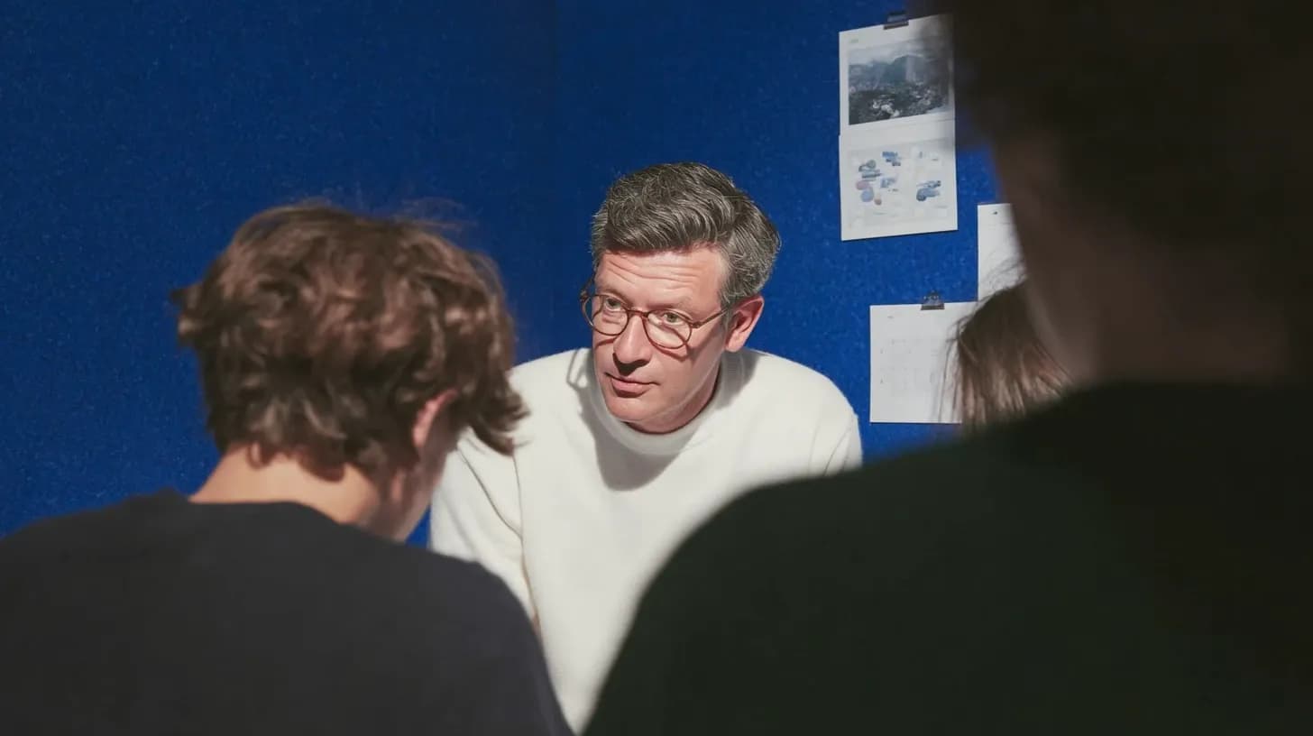 un professeur intervenant devant des étudiants